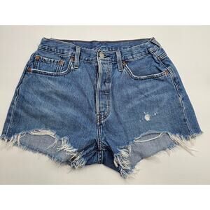 Levi's 501 Women's 29 Denim Blue Cutoff Shorts